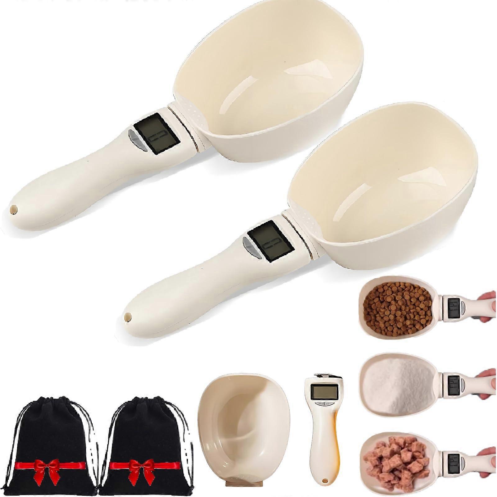 Digital Measuring Spoon Scale with LCD, Gram Accuracy, Tare Function for Cooking and Baking (2pcs)