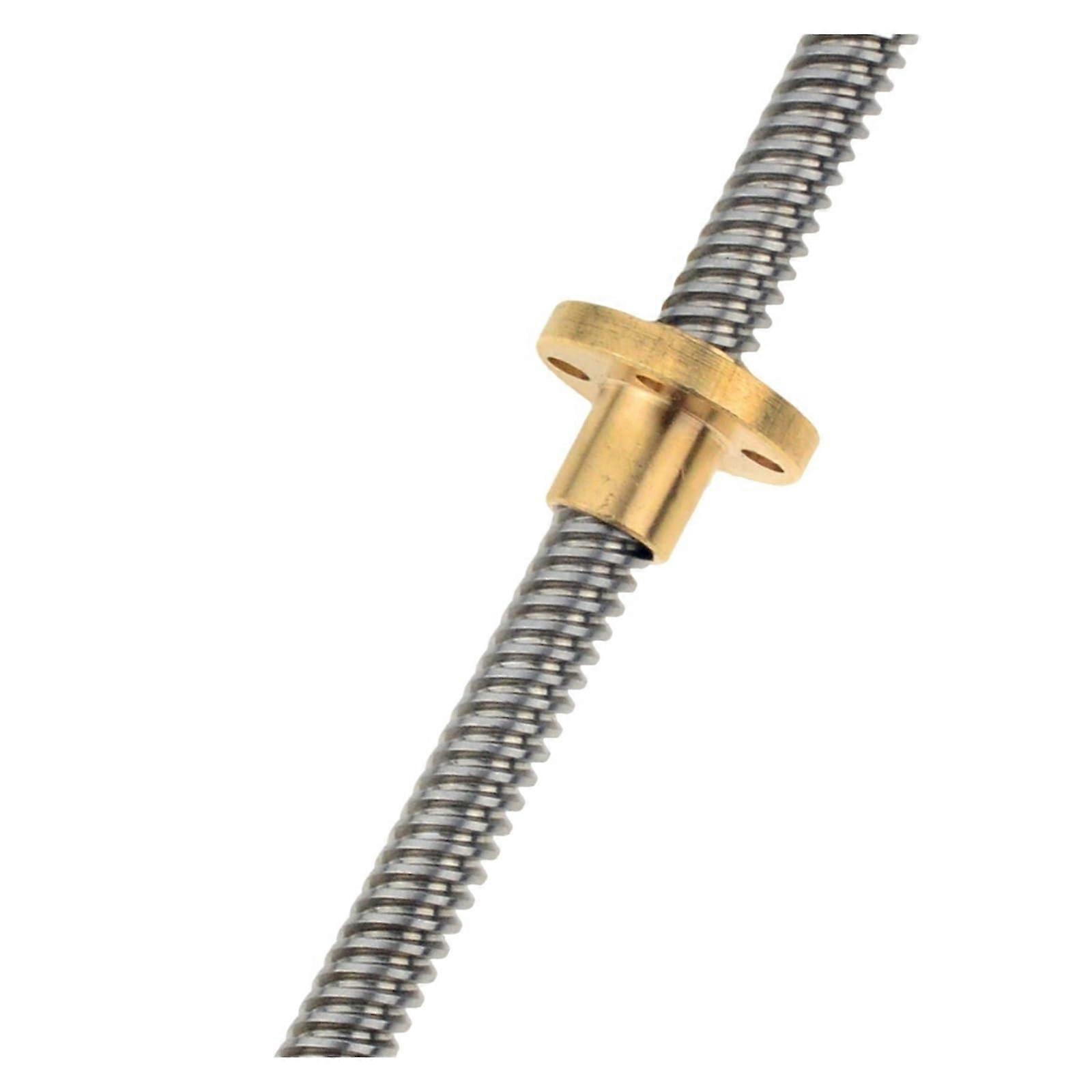 T8 Trapezoidal Lead Screw 200mm with Copper Nut, 8mm Dia for CNC 3D Printer Smooth Operation