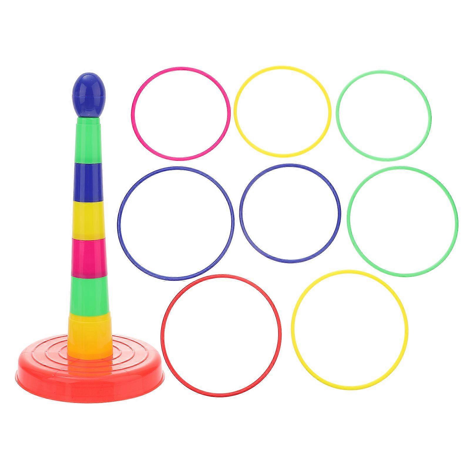 Parent-child Colorful Plastic Ring Toss Game Set (Random Color)