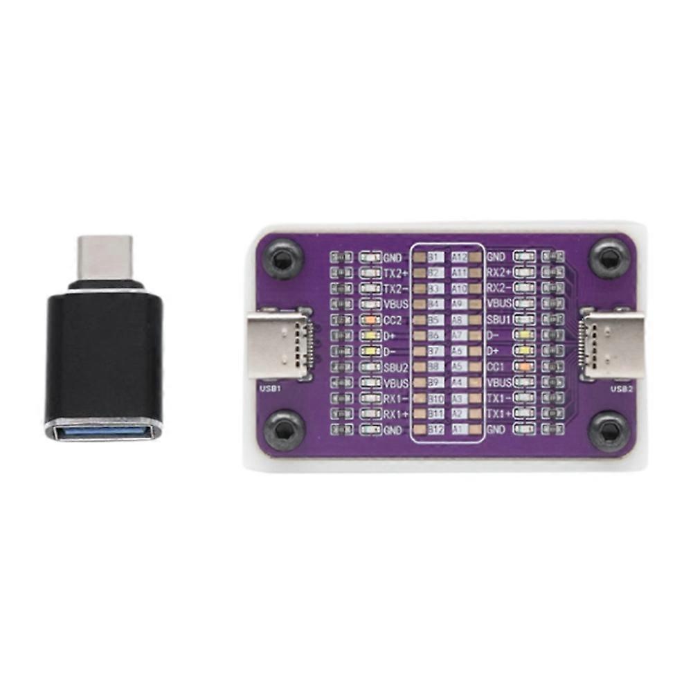 POWER-Z CT001 Dual Type-C Fast Charging Cable Inspection Board for Smartphone Cable Testing and Line Sequence Testing A