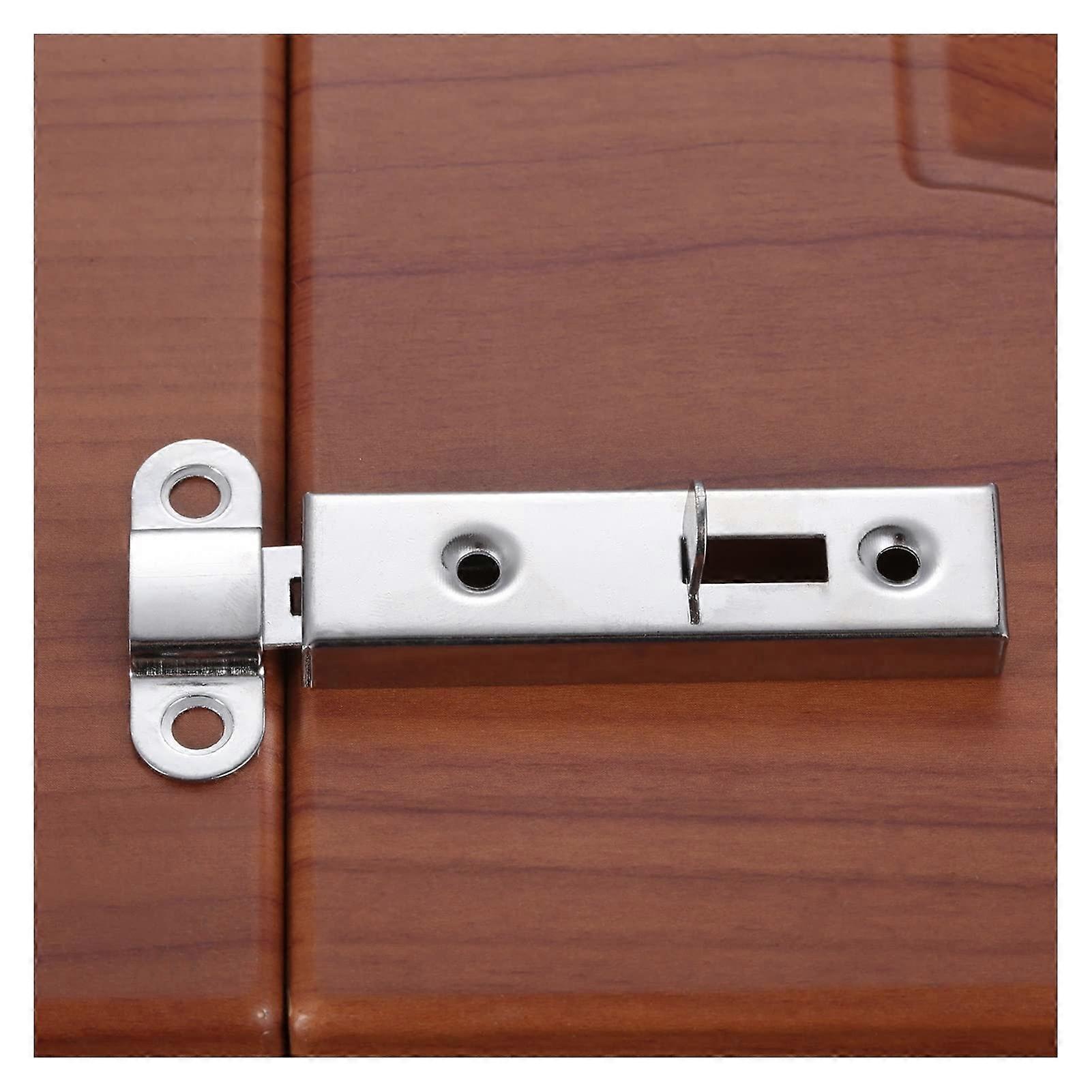 Heavy Duty Silver Door Latch Deadbolt Lock with Screws for Quiet Smooth Home Security