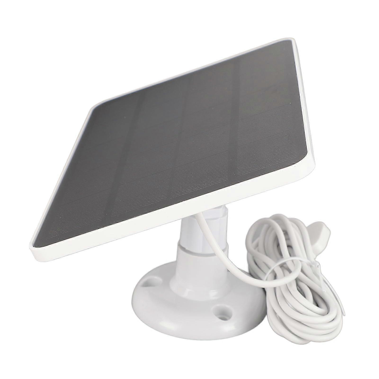 4W Monocrystalline Solar Panel for Security Camera, Weatherproof  Efficiency White Charger