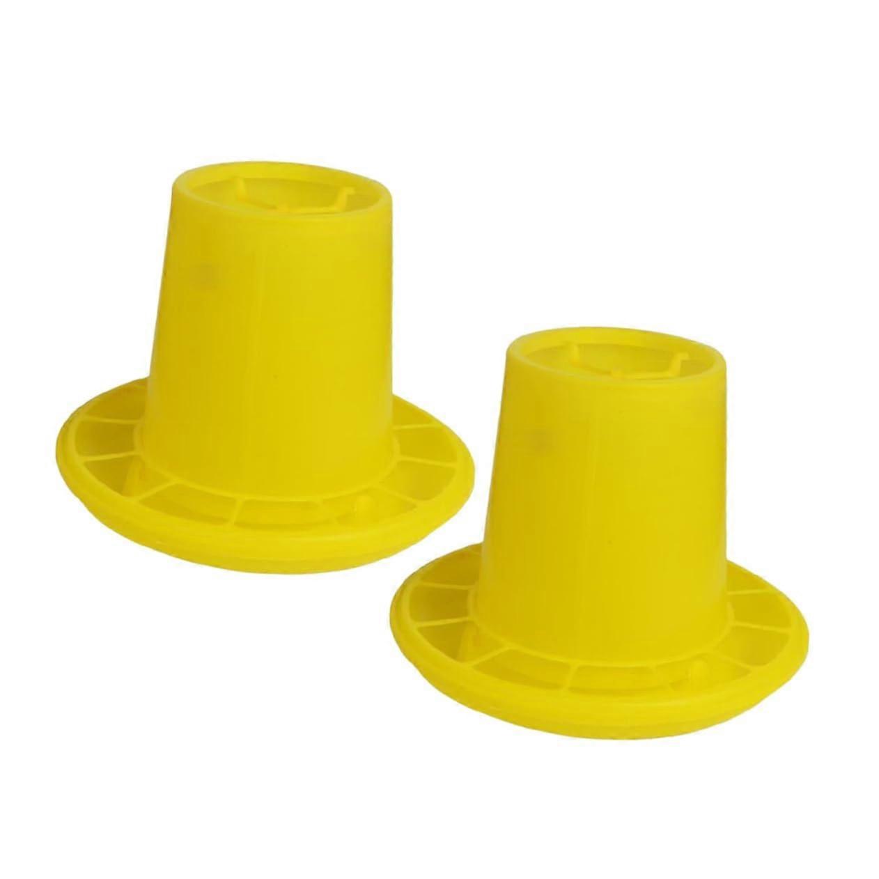 2 Pcs Automatic Chicken Feeder Poultry Feeding Trough Easy Fill Quick Clean Outdoor Container