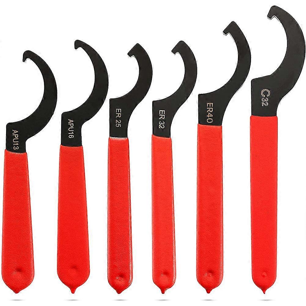 6 Pieces Spanner Wrench Set Adjustable Coilover Wrench Spanners Hook Wrenches Tools Coilover Wrench