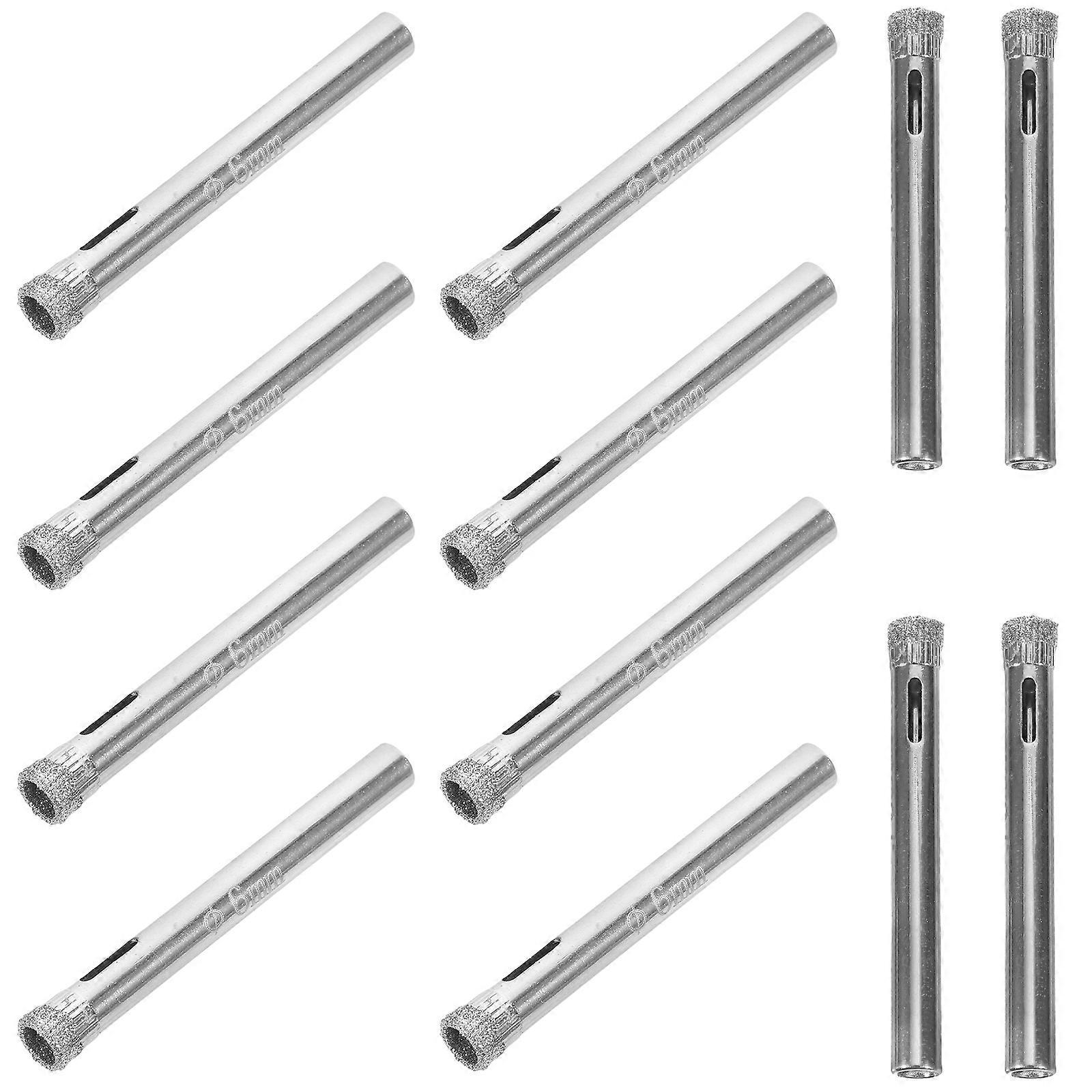 Diamond Drill Bits Hole Saws for Glass Use 15Pcs Silver Set