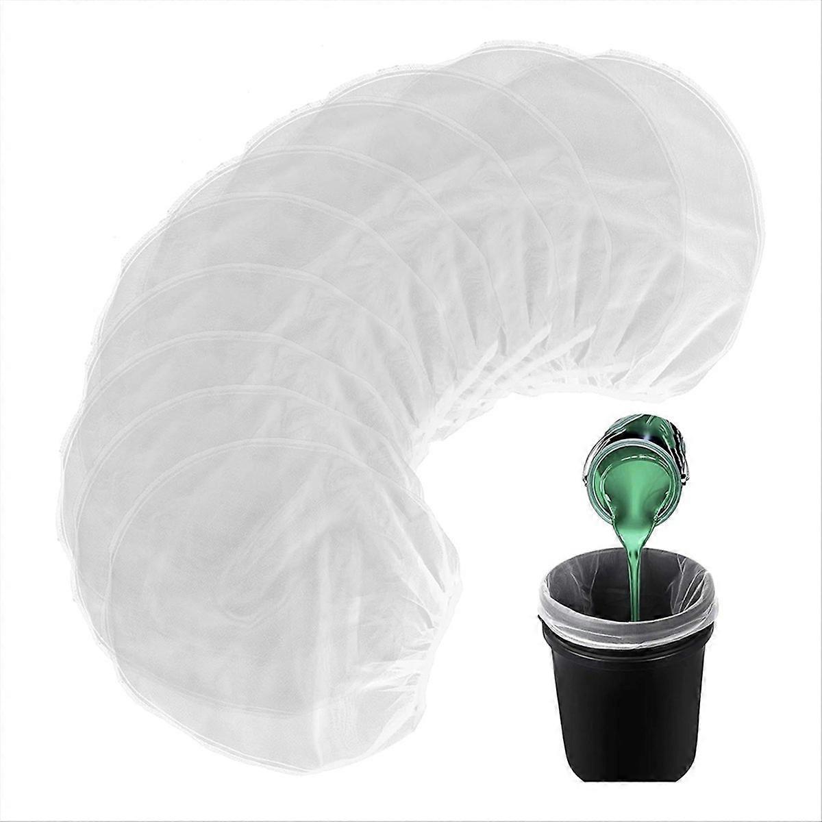 10 Pcs Paint Strainer Bag, 1 Gallon Paint Filter with Drawstring