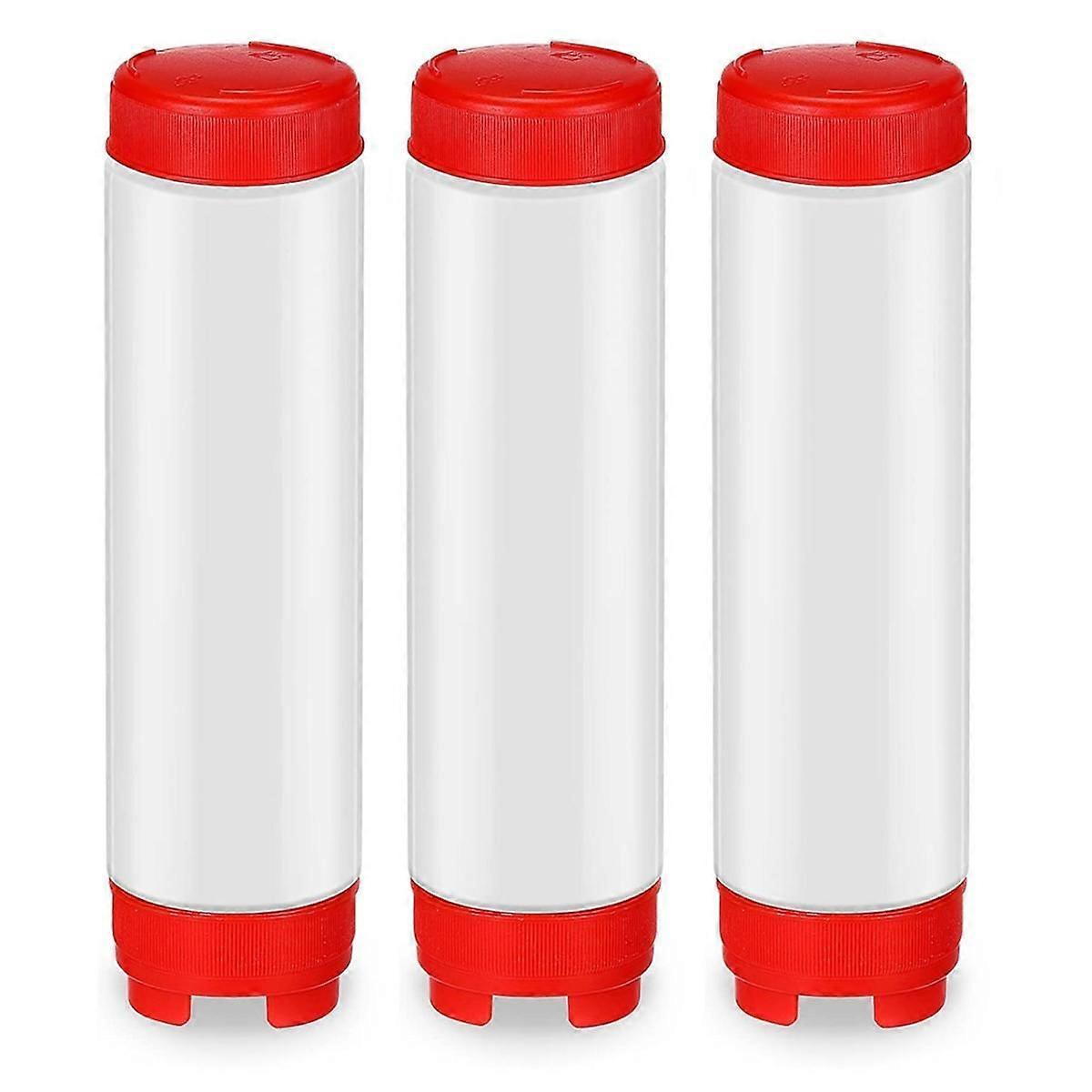 16 Oz Inverted Plastic Squeeze Bottles, Refillable Tip Valve Dispenser Condiment Squeeze Bottle for