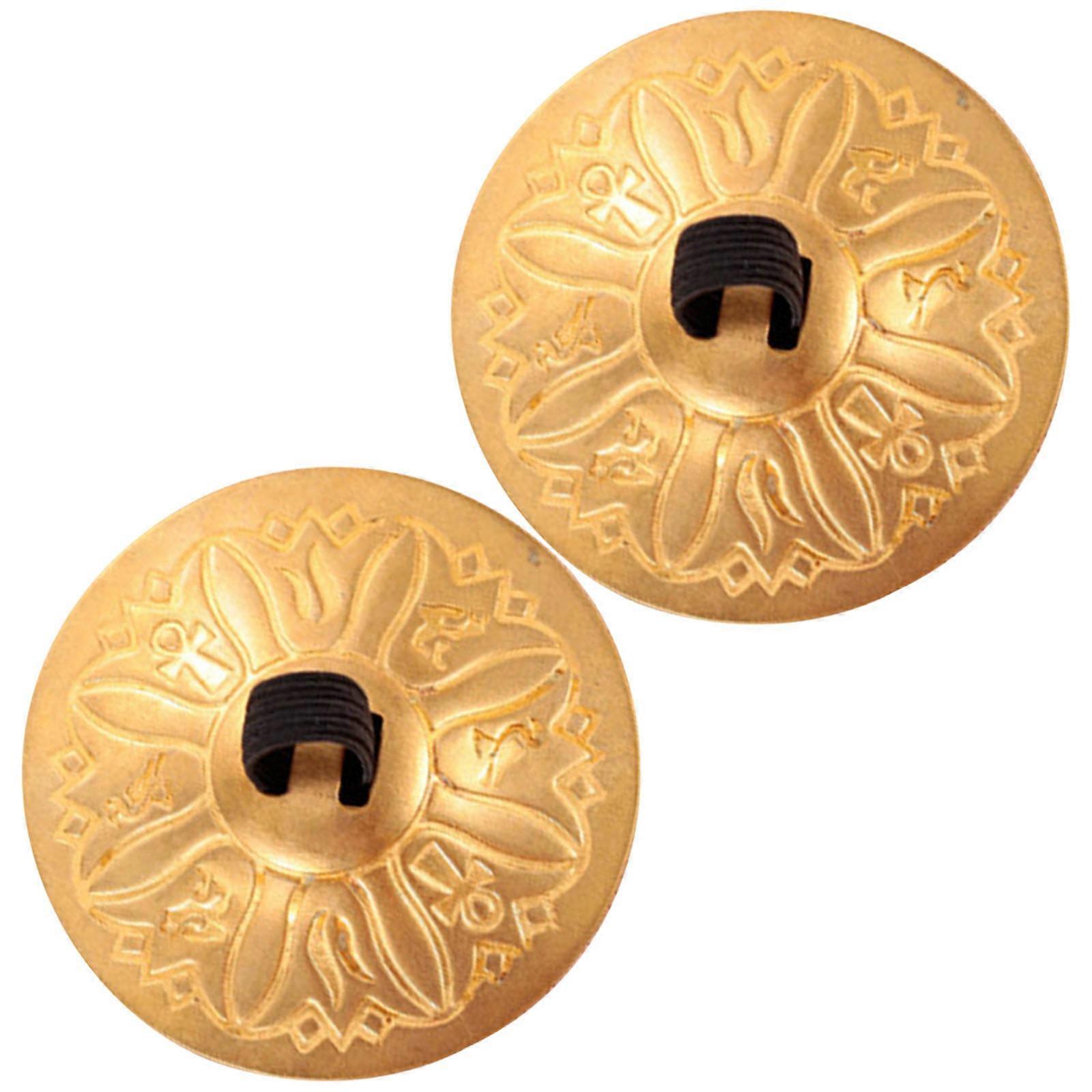 Finger Cymbals Copper Instrument for Dancing Use 1Pair Musical Props