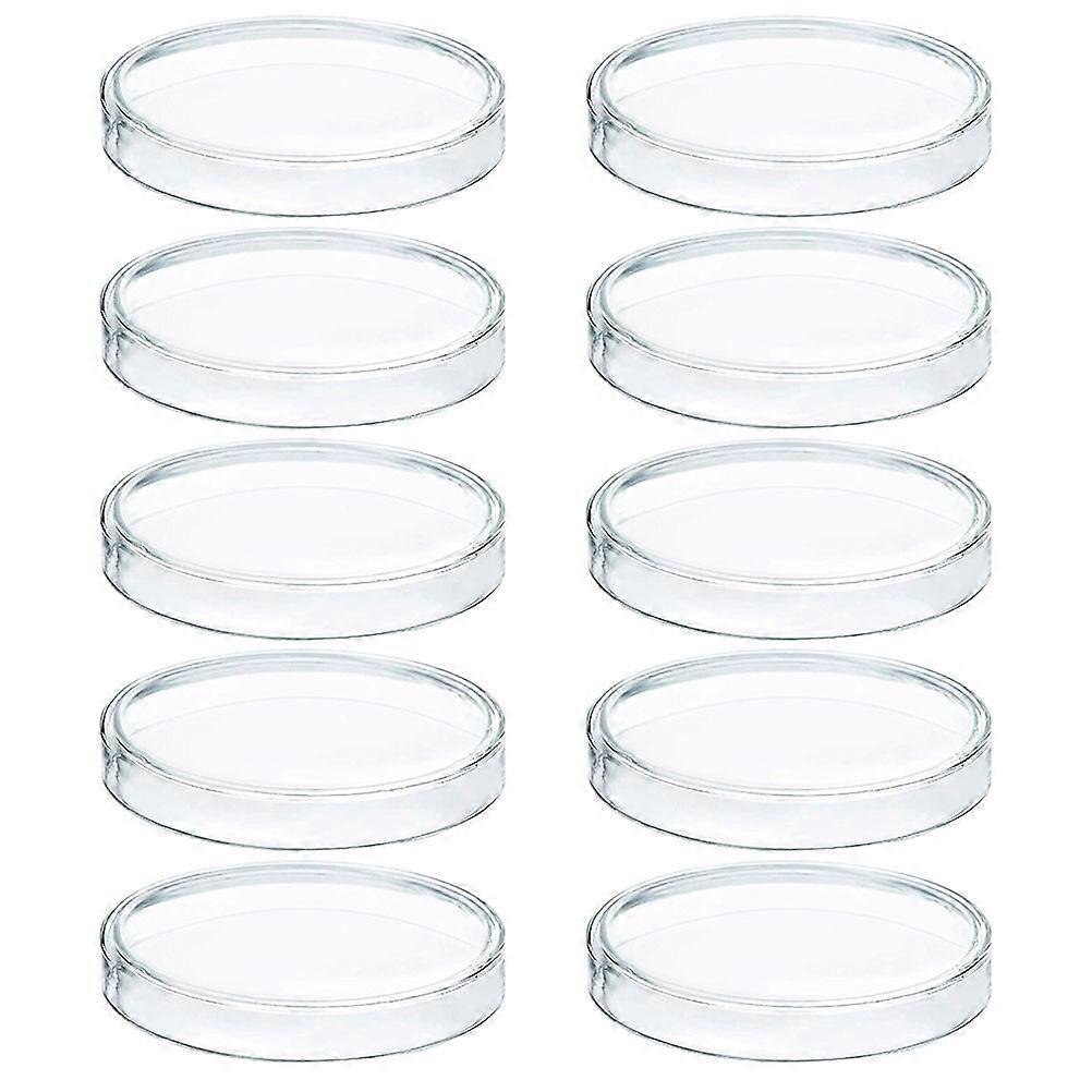 Transparent Petri Plates Plastic Laboratory Tools for Storage 10Pcs