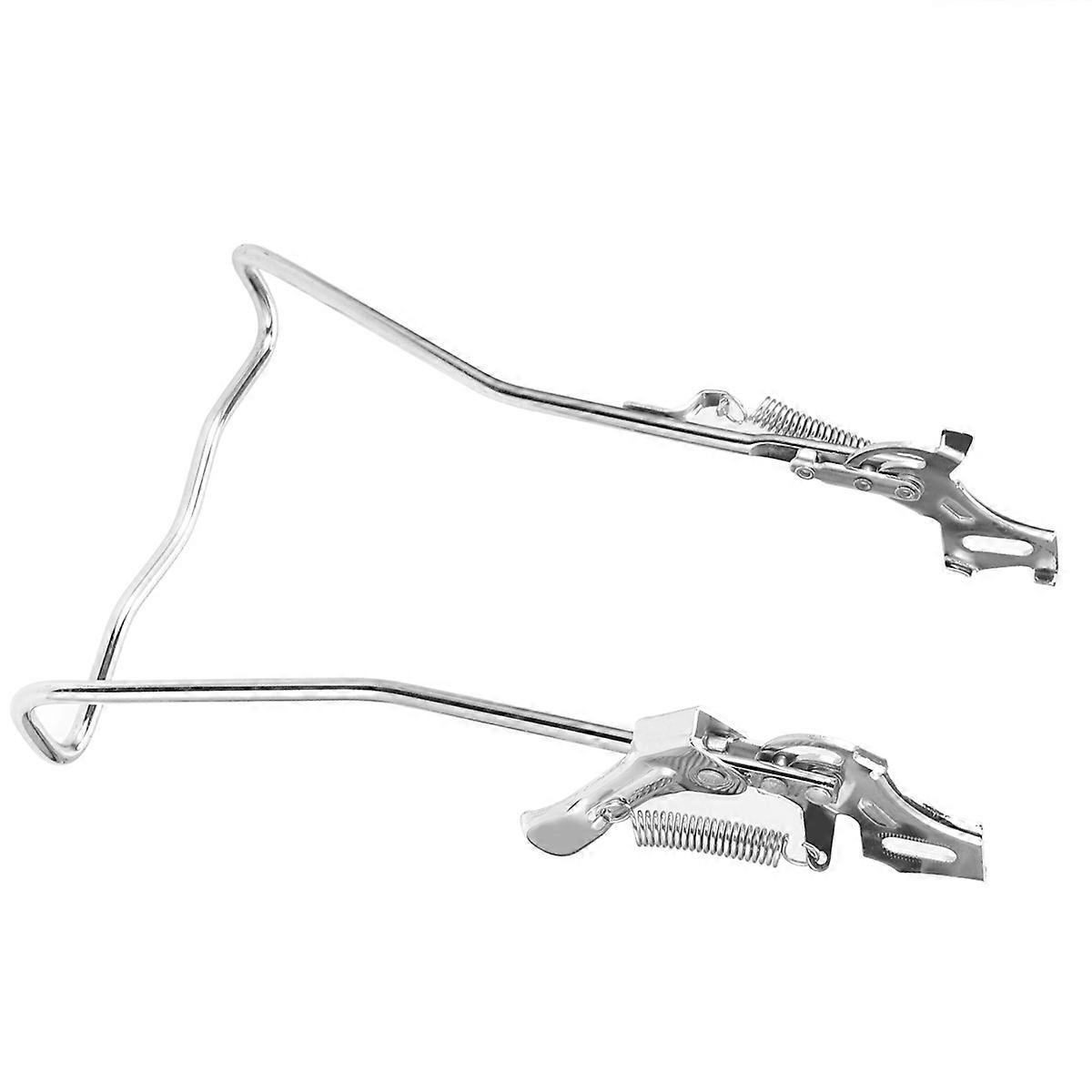 Béquille double courbée argentée pour vélo, durable
