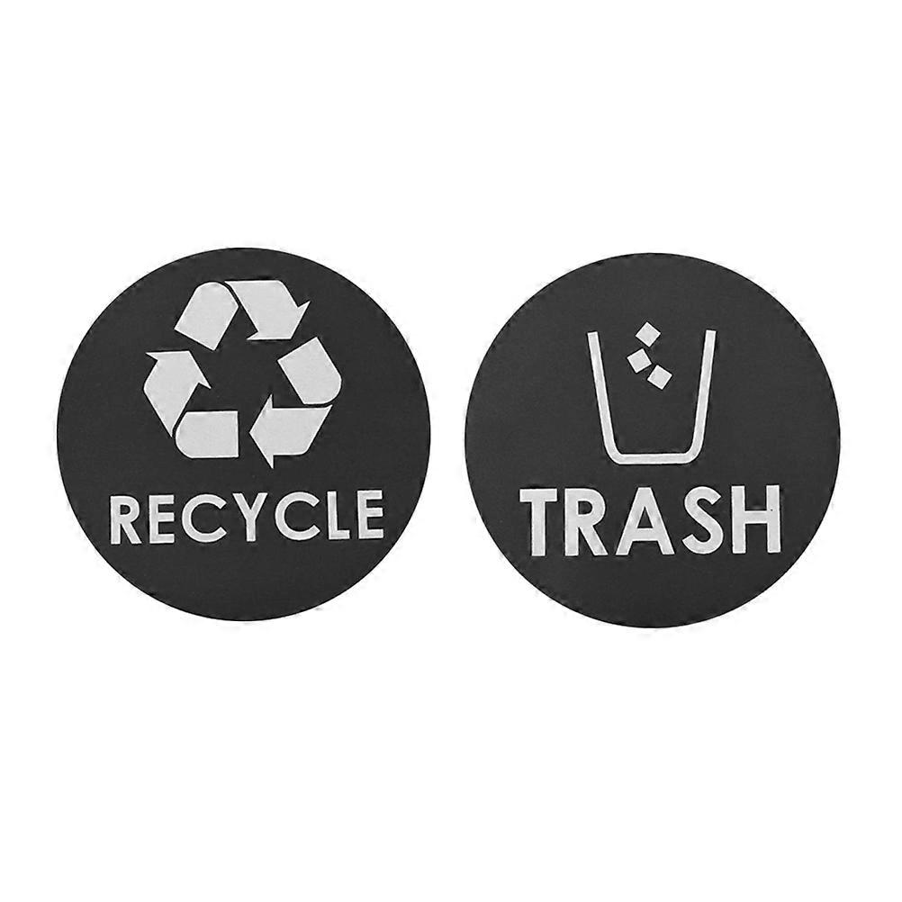 Recycle Sticker for Car Trash Bin Labels with 3Pcs Black Creative Design