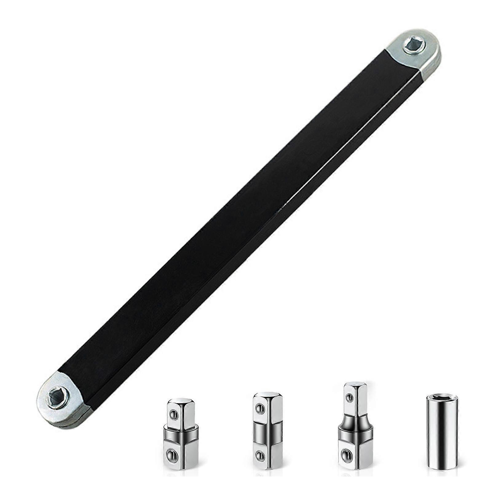Offset Extension Wrench with Adapters Long Handle Rustproof Corrosion Resistant