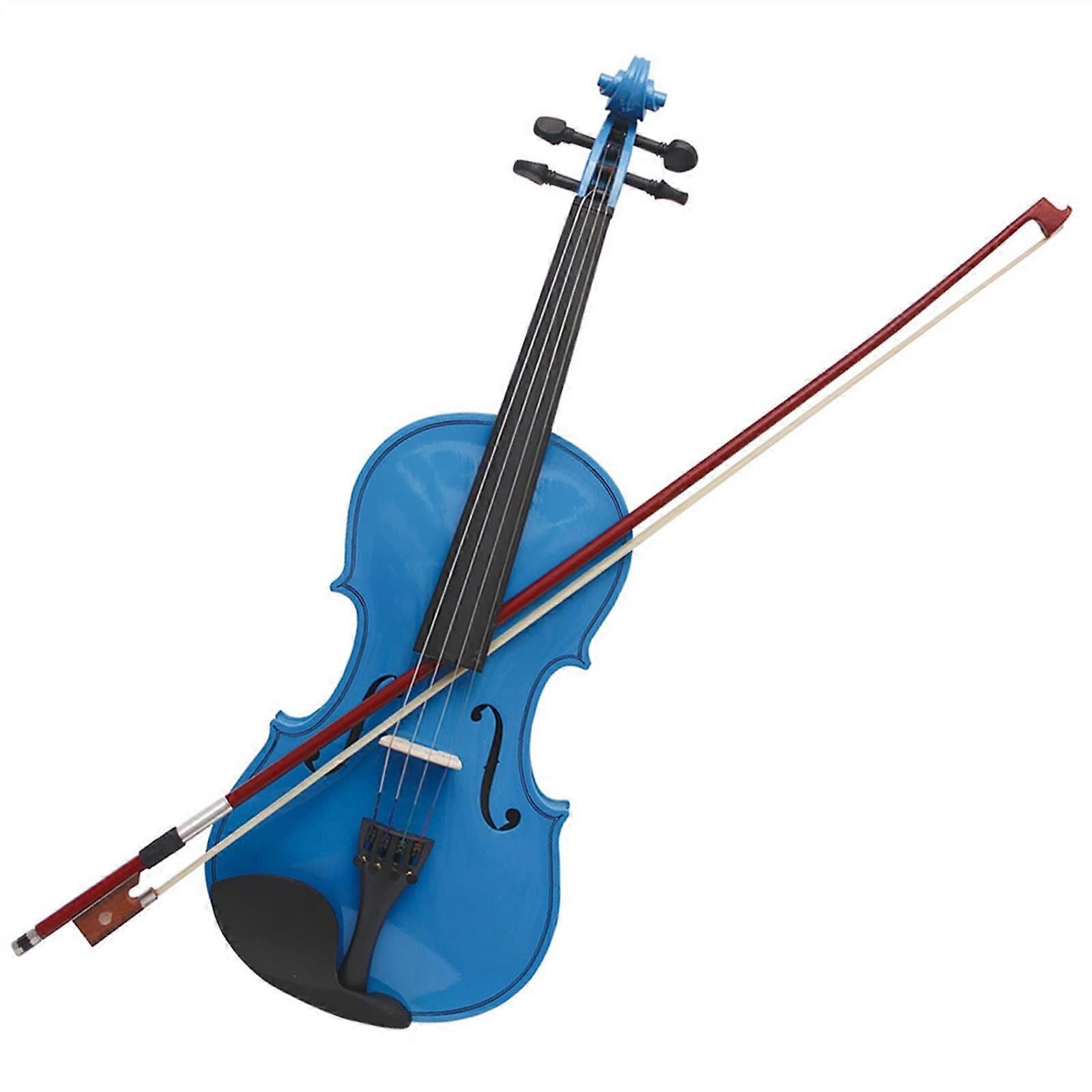 4/4 Full Size Solid Wood Acoustic Violin Beginner Practice Set for Adults with Accessories