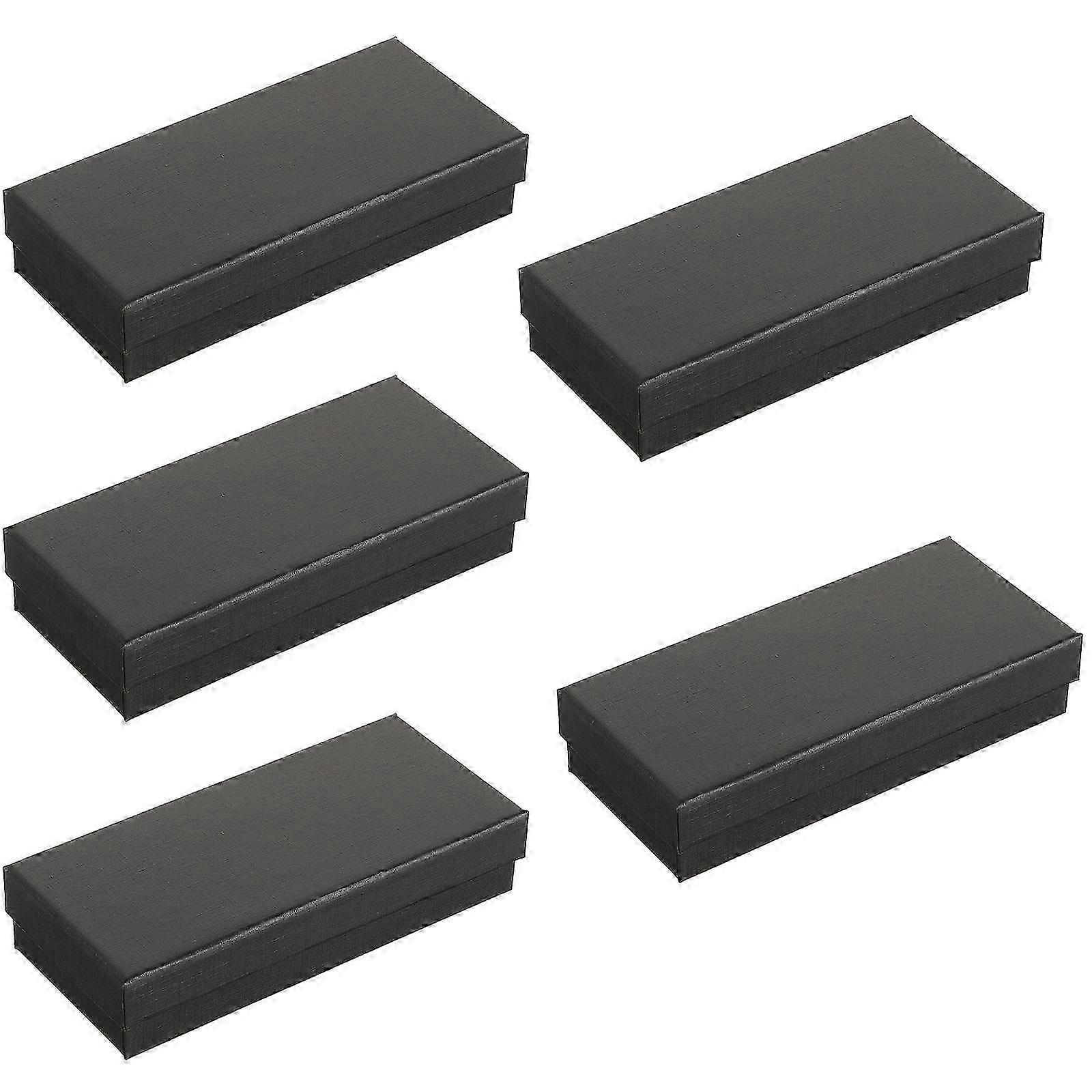 5pcs Stylish Single Watch Box Paper Holder With Sponge Rectangular Watch Gift Packaging