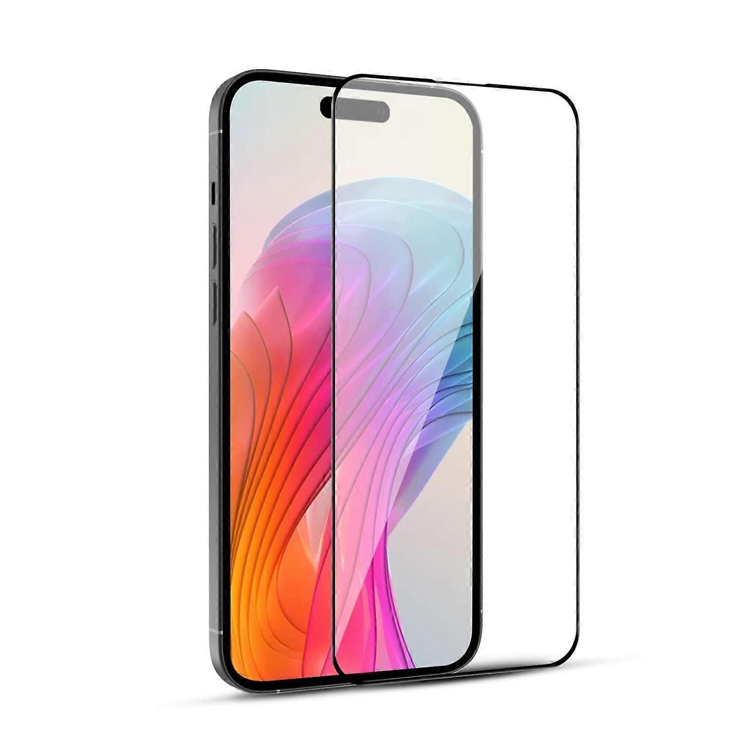 Screen Protector 9H Tempered Glass HD Clear Black Edge Full Coverage for iPhone 15/16