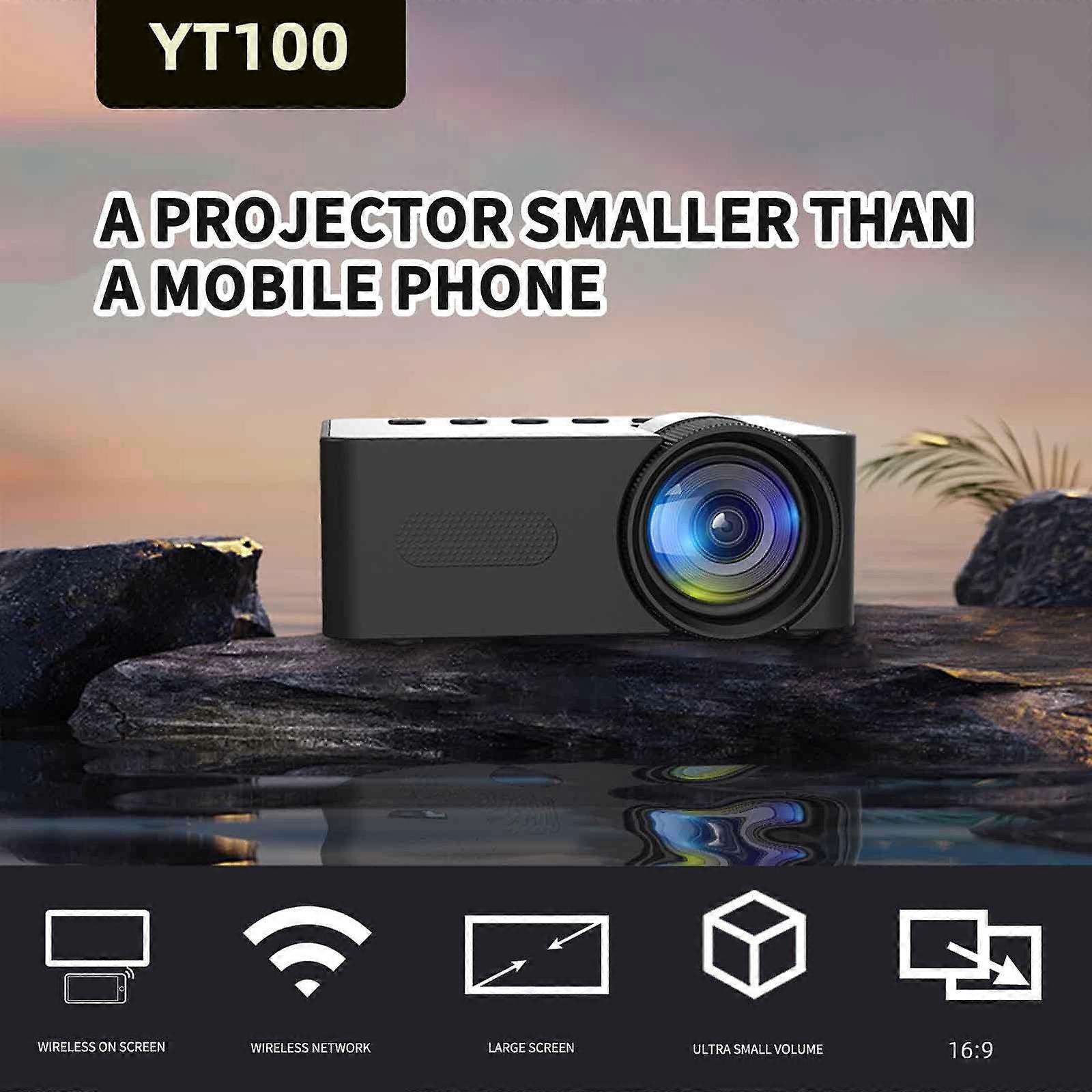 4K Mini Projector with WiFi & Bluetooth, Compatible with iPhone, Android, TV, HDMI