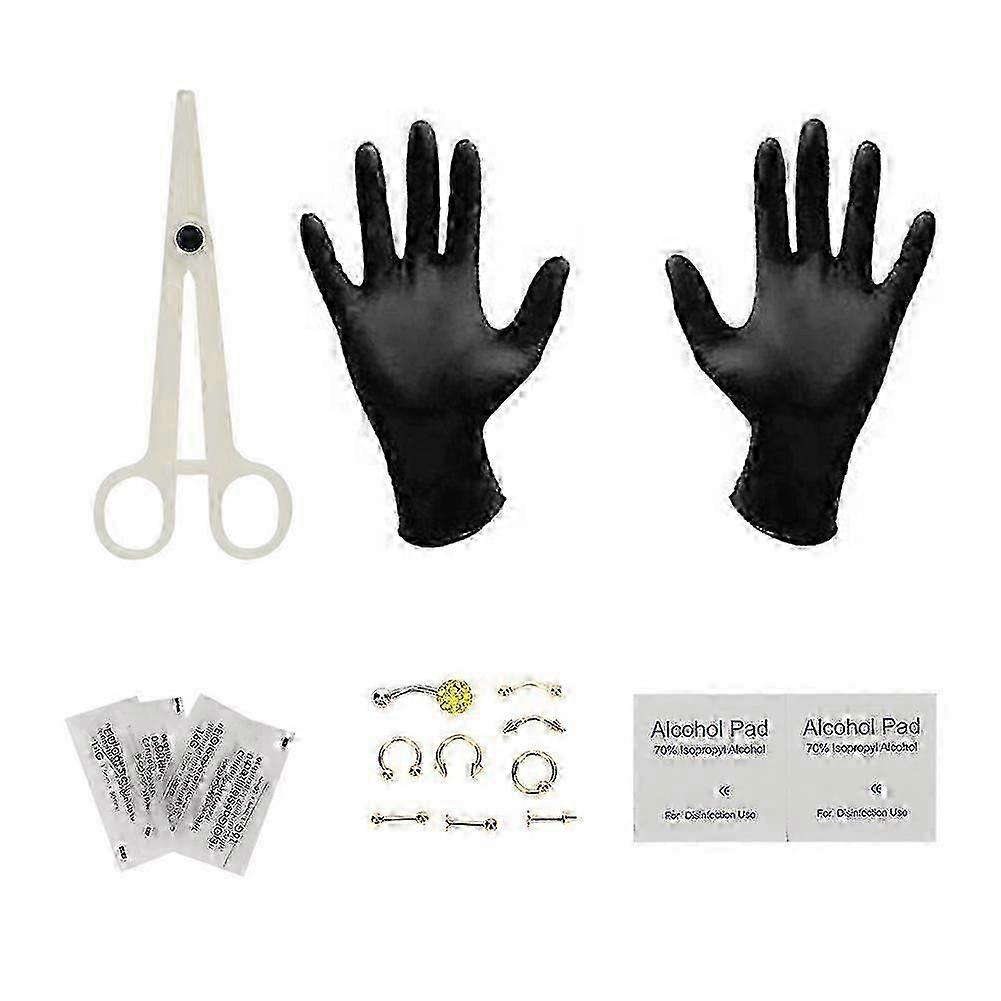 Body Piercing Jewelry & Tools Kit - Type B