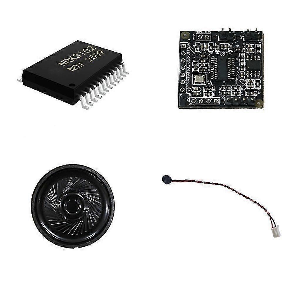 Offline Intelligent Voice Recognition Module Public Version Test Dual-Microphone Noise Reduction Control Recognition