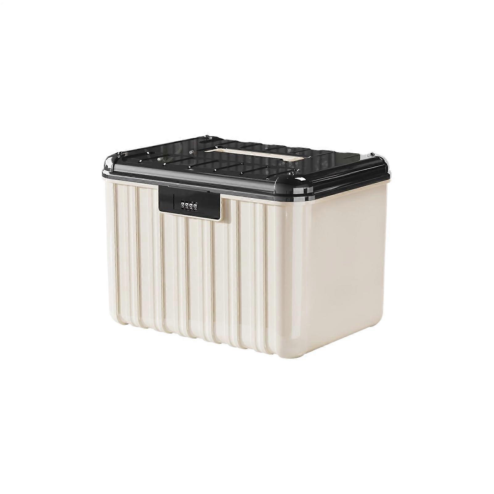 Lockable Storage Box with 4Digit Combination Lock, Shock Resistant Secure Container for Dorm and Travel