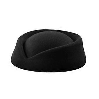 Gorro de invierno cálido para mujer, gorro informal de punto suave de color liso negro
