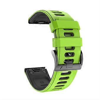 Watch Band for Garmin Enduro 26mm Green Silicone Strap with Quick Release for Comfortable Sport Wear