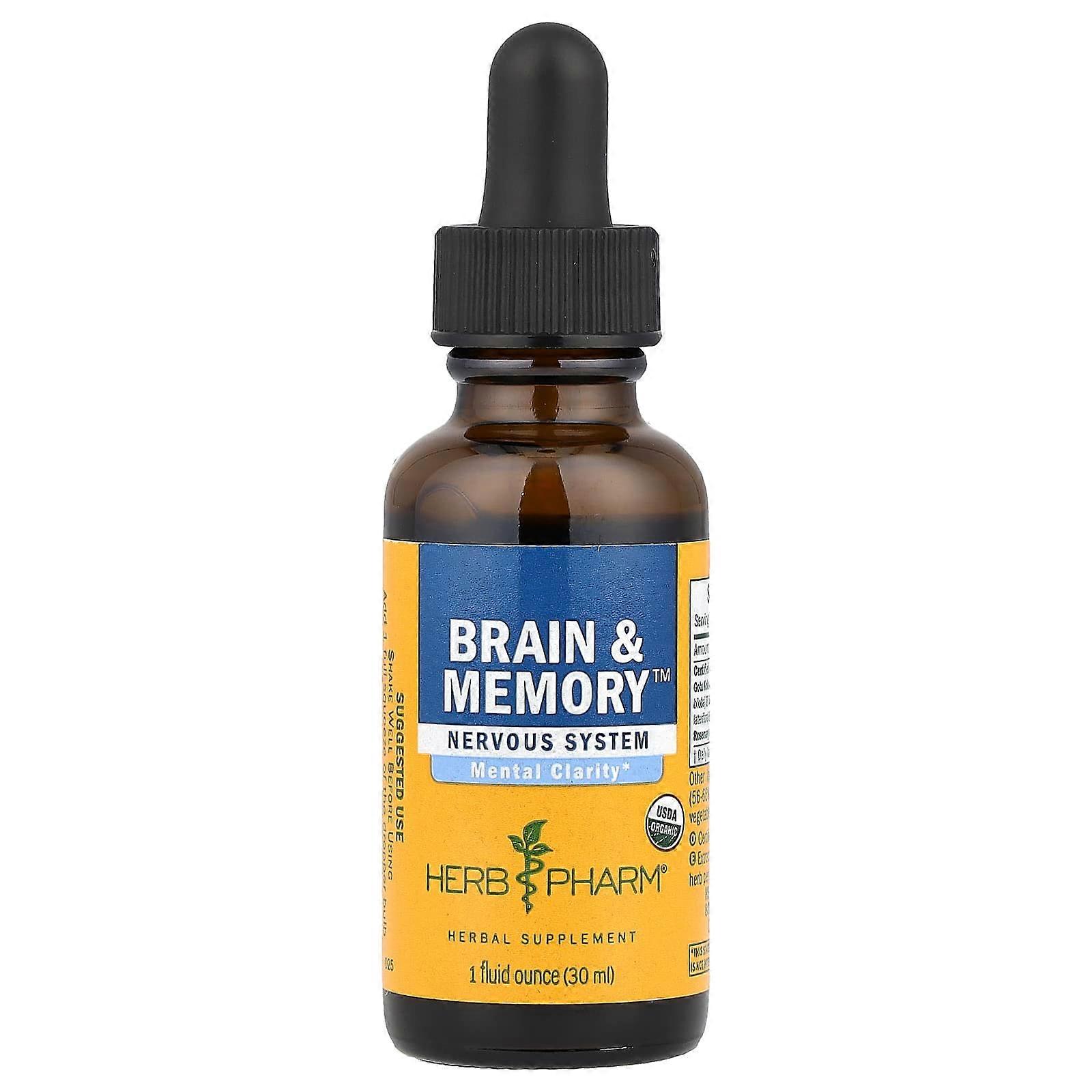 Herb Pharm, Brain & Memory, Nervous System, 1 fl oz (30 ml)