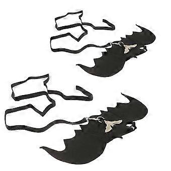Black Bat Design Pet Leash with Cat Chest Strap for Pet Use 1Set of 2