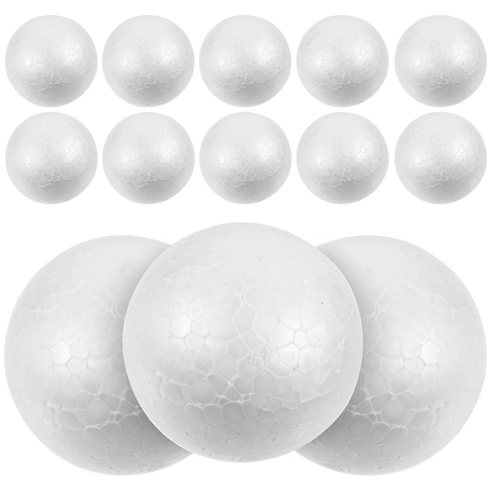 Foam Ball Craft Material White Solid Ball for Decoration 25Pcs