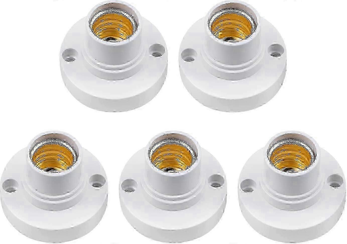 5-Pack E14 Lamp Holder Plastic Ceiling Light Bulb Socket with Edison Screw Base