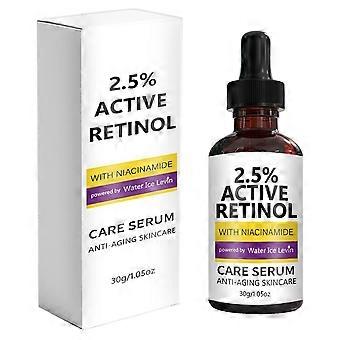 Retinol 2% in squalaan serum voor het gezicht, 30 ml. Anti-aging retinol serum voor fijne lijntjes en acne, droge huid en hydratatie.