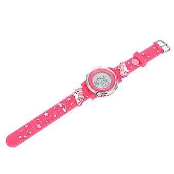 Montre-bracelet enfant, design 3D dessin animé, 22 x 3 cm, couleur rose, étanche 3 ATM, 1 pièce