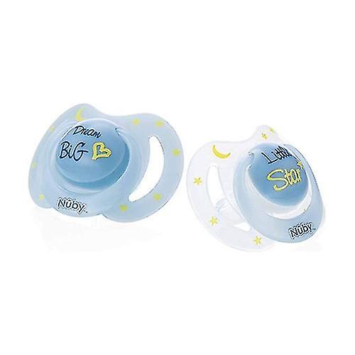 Little Moments Glow-in-the-Dark Oval Pacifier 6-36m 2 units (Blue)