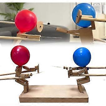 Ballon-Bambus-Mann-Schlacht, Handgemachte Holzfechtpuppen, Whack A Balloon Game, Schnelle Ballonschlacht, Balloon Battle Game, Whack A Balloon Party