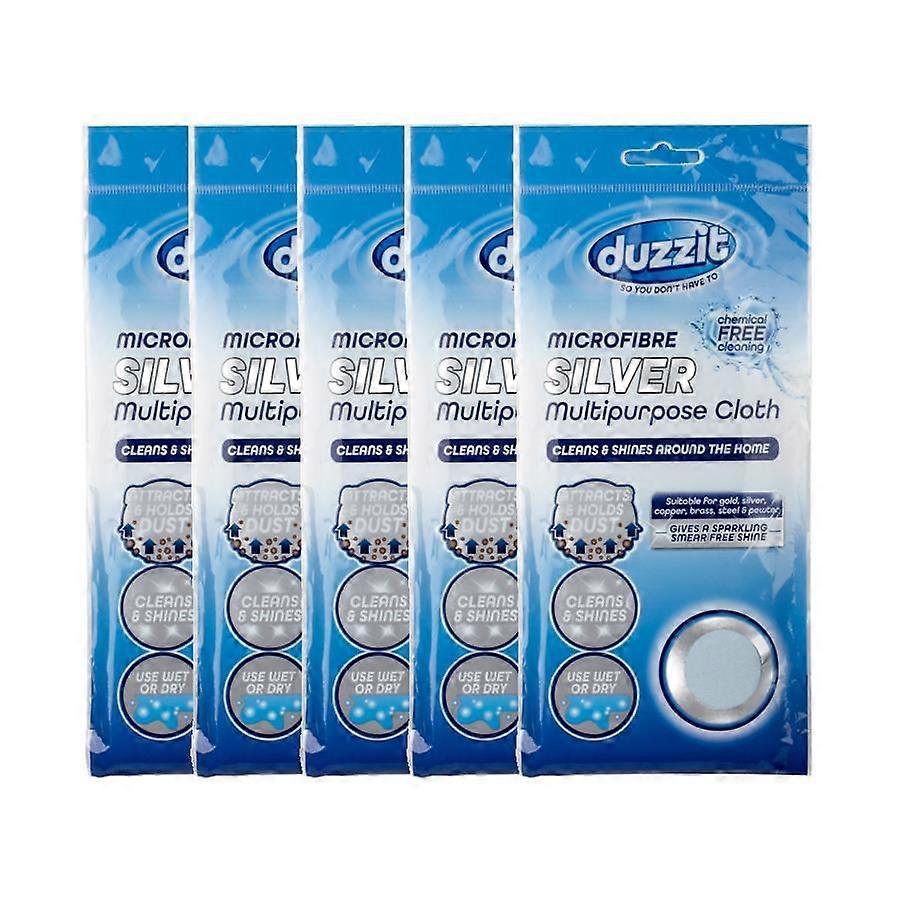 Duzzit Microfibre Silver Multipurpose Polishing Cloth (5 Pack)