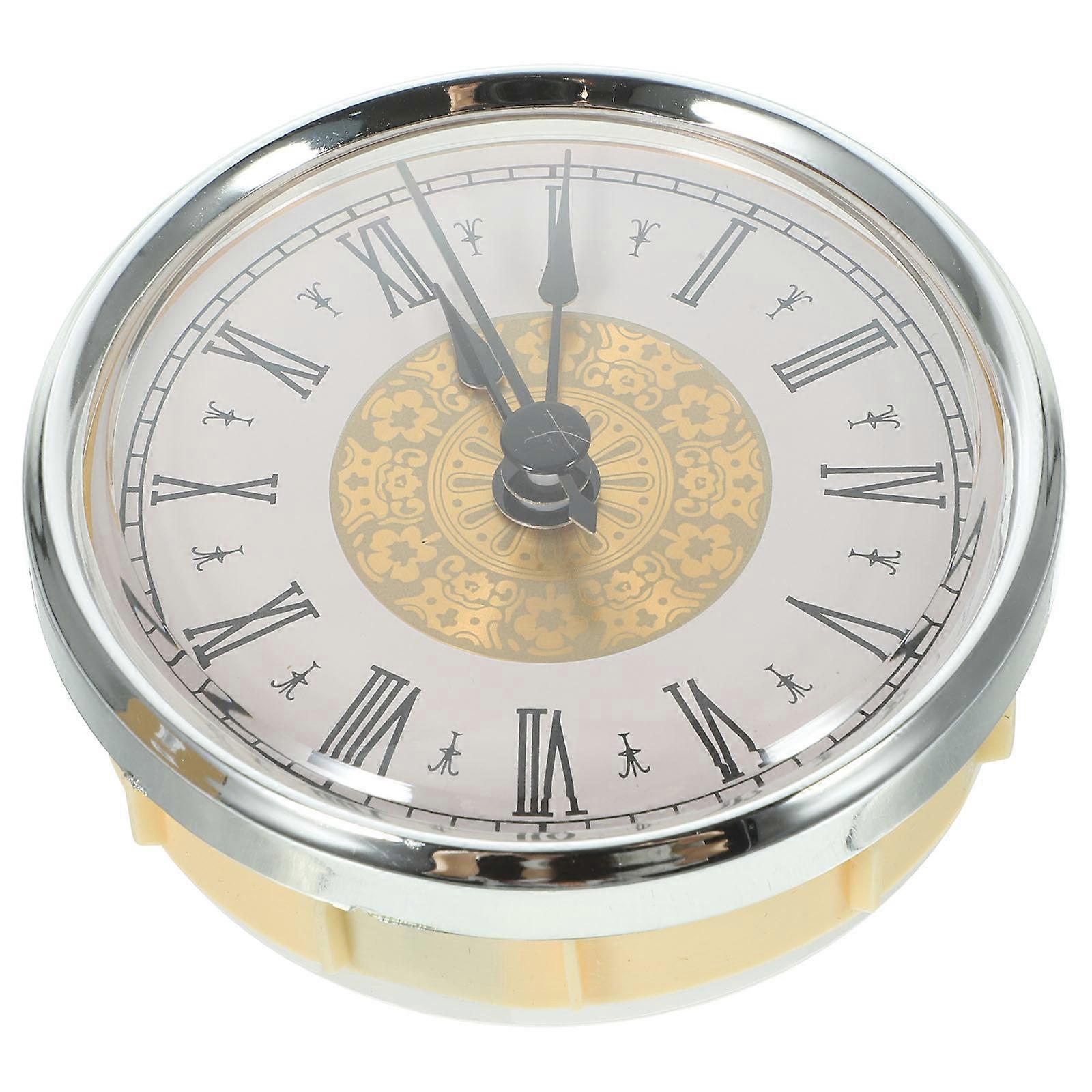 Retro Clock Insert DIY Round Clock Head Silent Clock Head Insert Quartz Clock Insert Clock Pendant