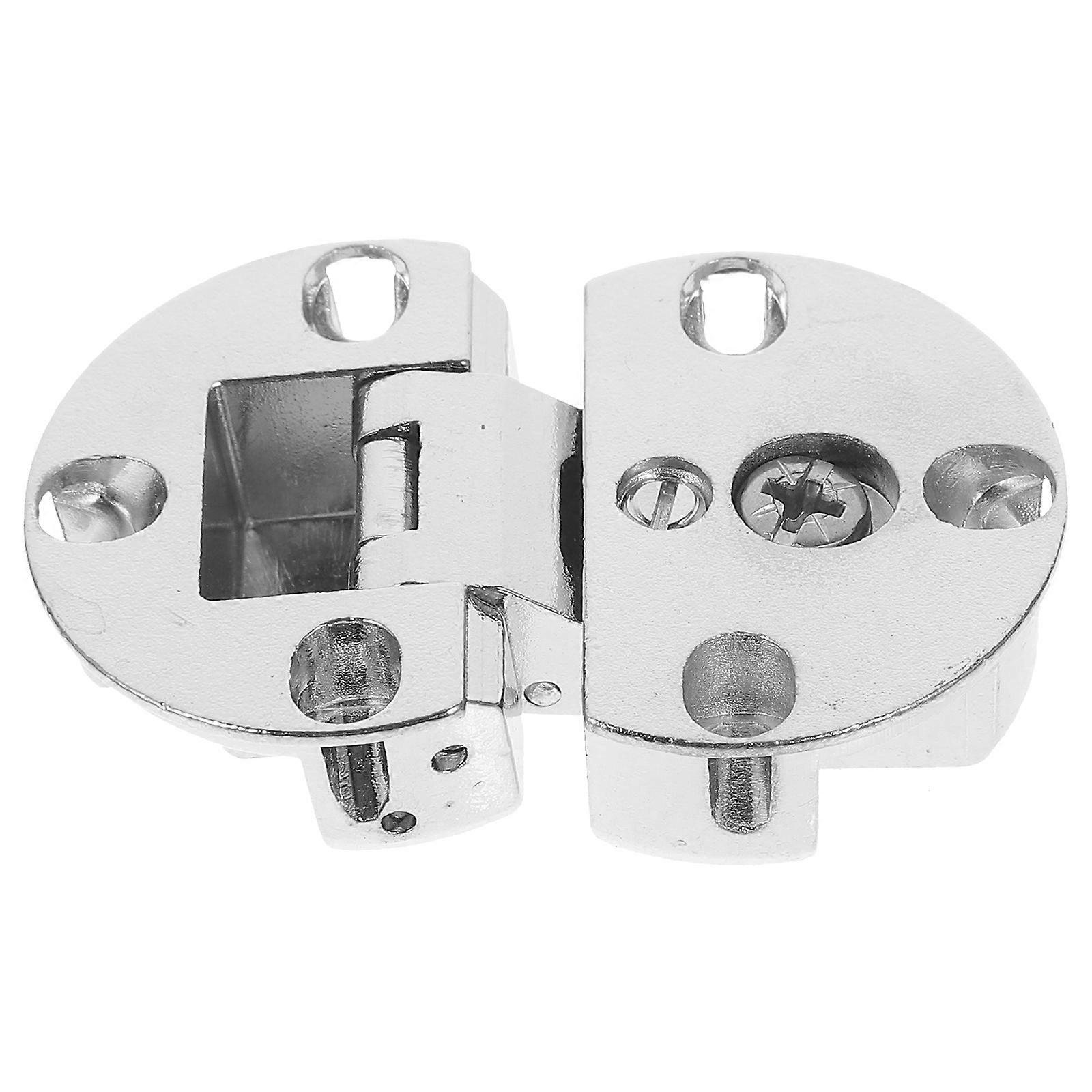 Zinc Alloy Hinge Half Round Hinge Practical Turning Hinge Dinner Table Hinge Silver