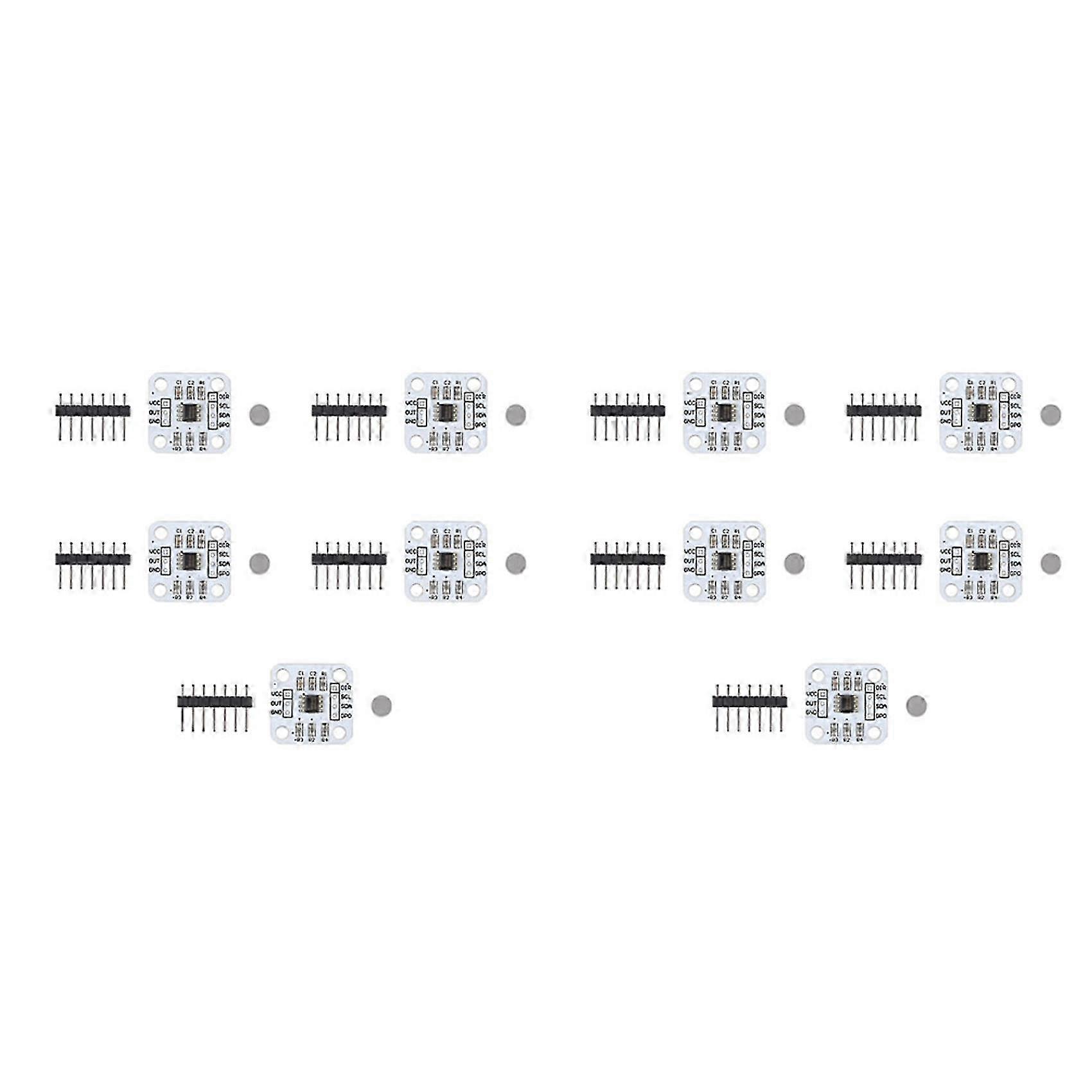 10Pcs AS5600 Magnetic Encoder Magnetic Induction Angle Measurement Sensor Module 12Bit High Precision
