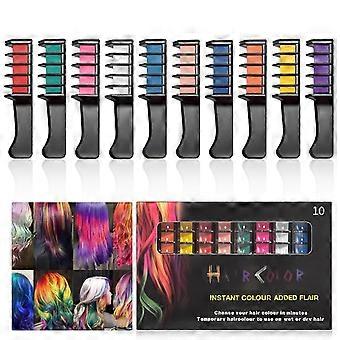 2026 Best (1 Pack) Colors Hair Dye Comb,New Hair Chalk Comb Temporary Hair Color Dye,Hair Chalk For Girls Washable,Pink Hair Chalk Stick,Temporary Hai