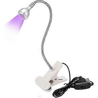 LED UV Ultraviolet Phone Glue Curing Lamp with Clip