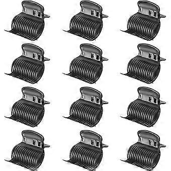 Hot Roller Clips, Pack of 12 Plastic Curler Clips, Women Curler Clips, Claw Clips, Replacement Girls Jumbo Hair Rollers for Haircut, Styling Salon, 6