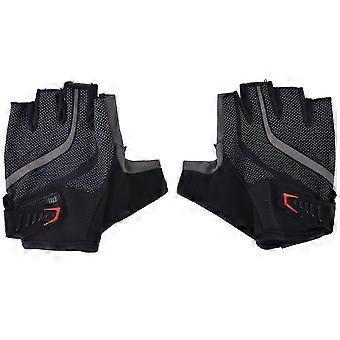 Cycling Gloves AntiSlip HalfFinger ShockAbsorbing Biking Gloves for Men and Women(Black Gray ) PS