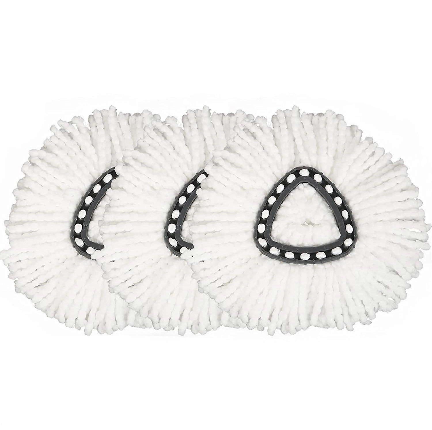 Mop Replace Head [ 3 Pack ] Mop Refills Compatible with O Cedar EasyWring Spin Mop - Microfiber, Deep Cleaning, Machine Washable and Easy-to-Replace