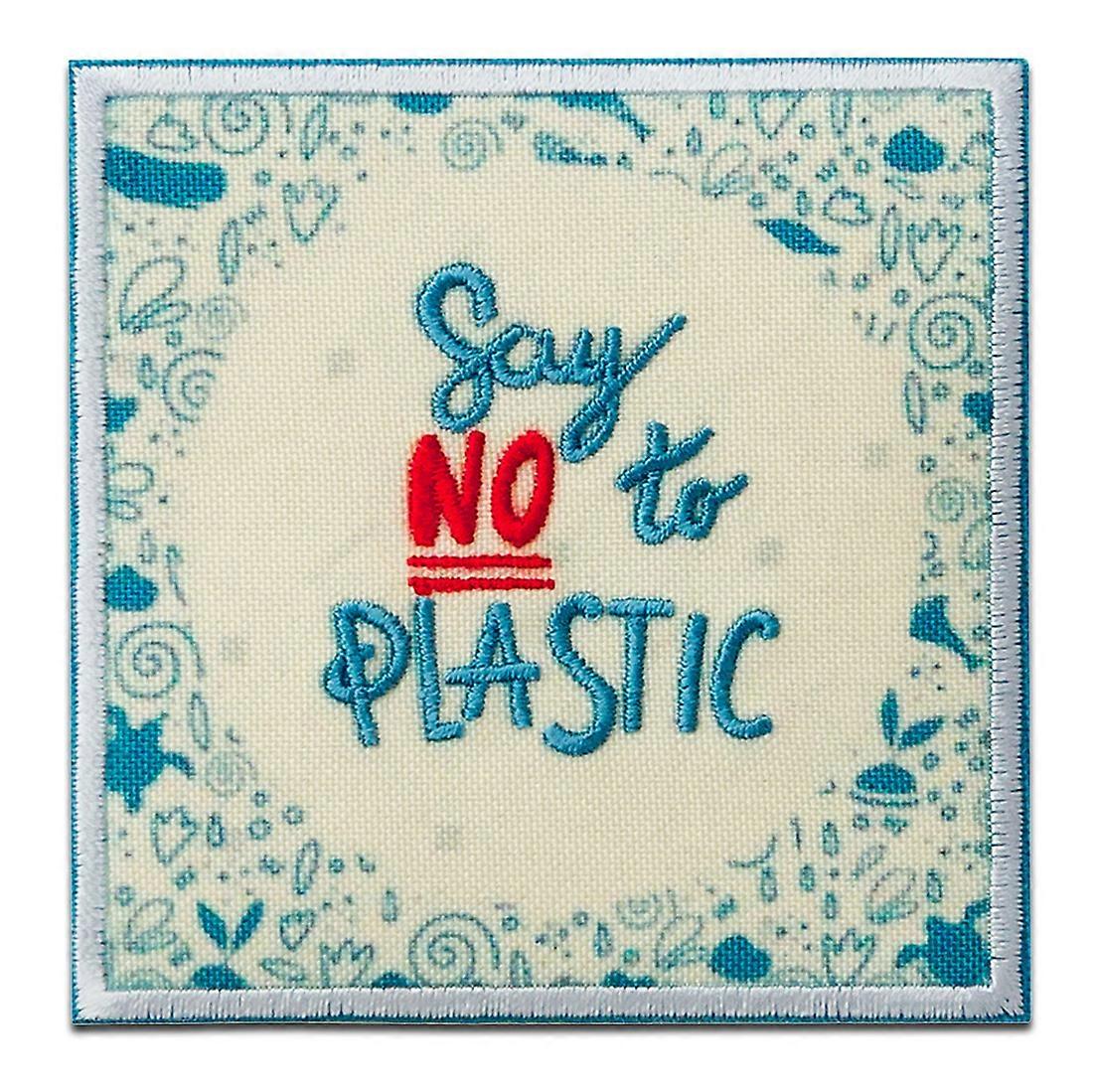 Patch / Iron-on Patch - Recycle Patch Say No To Plastic Nature Environmental Protection Think Green - Patch