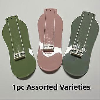 Set of 3 Foot Measuring Rulers for Baby Toddler, Plastic Shoe Size Gauge Tool with Clear Scale, Infant Foot Measure in Olive Green Pink Grey Green