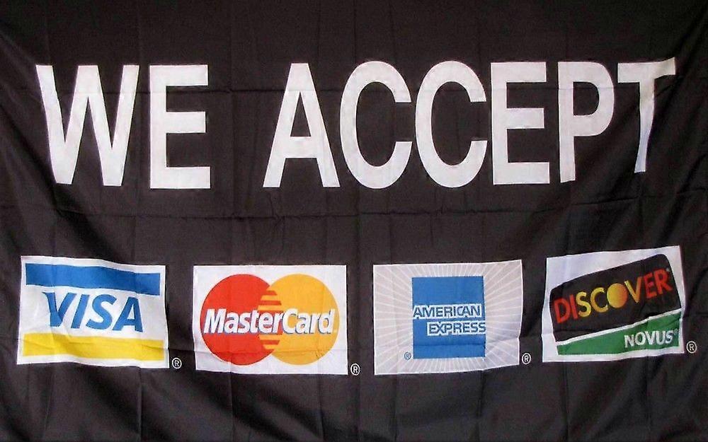 Vi accepterar Visa Mastercard American Express Flags YA1067