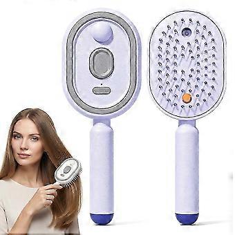 26-27 Electric Spray air Cushion Massage Comb, 3-in-1 Electric Mist Spray Hair Brush, Retractable Hairs Massage Brush for Frizzy Hair & Scalp Care