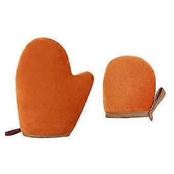 Set di 2 guanti applicatori per autoabbronzante, senza striature, per una superficie liscia e uniforme, ideali per lozioni e mousse autoabbronzanti, multicolore.
