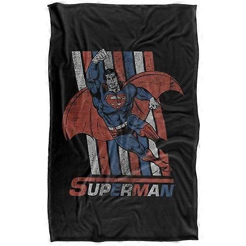 Superman Retro Stripe Blanket