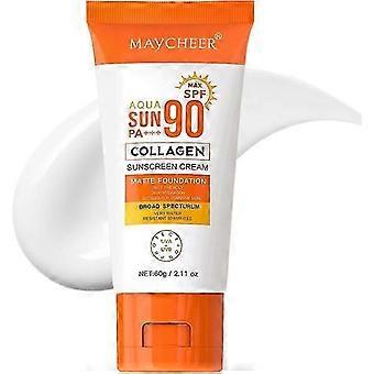 Solskyddsmedel för ansiktet med SPF 90 - Resestorlek - Solskydd för ansikte och kropp - Oljefritt solskydd för ansiktet - Icke-fet, inget vitt