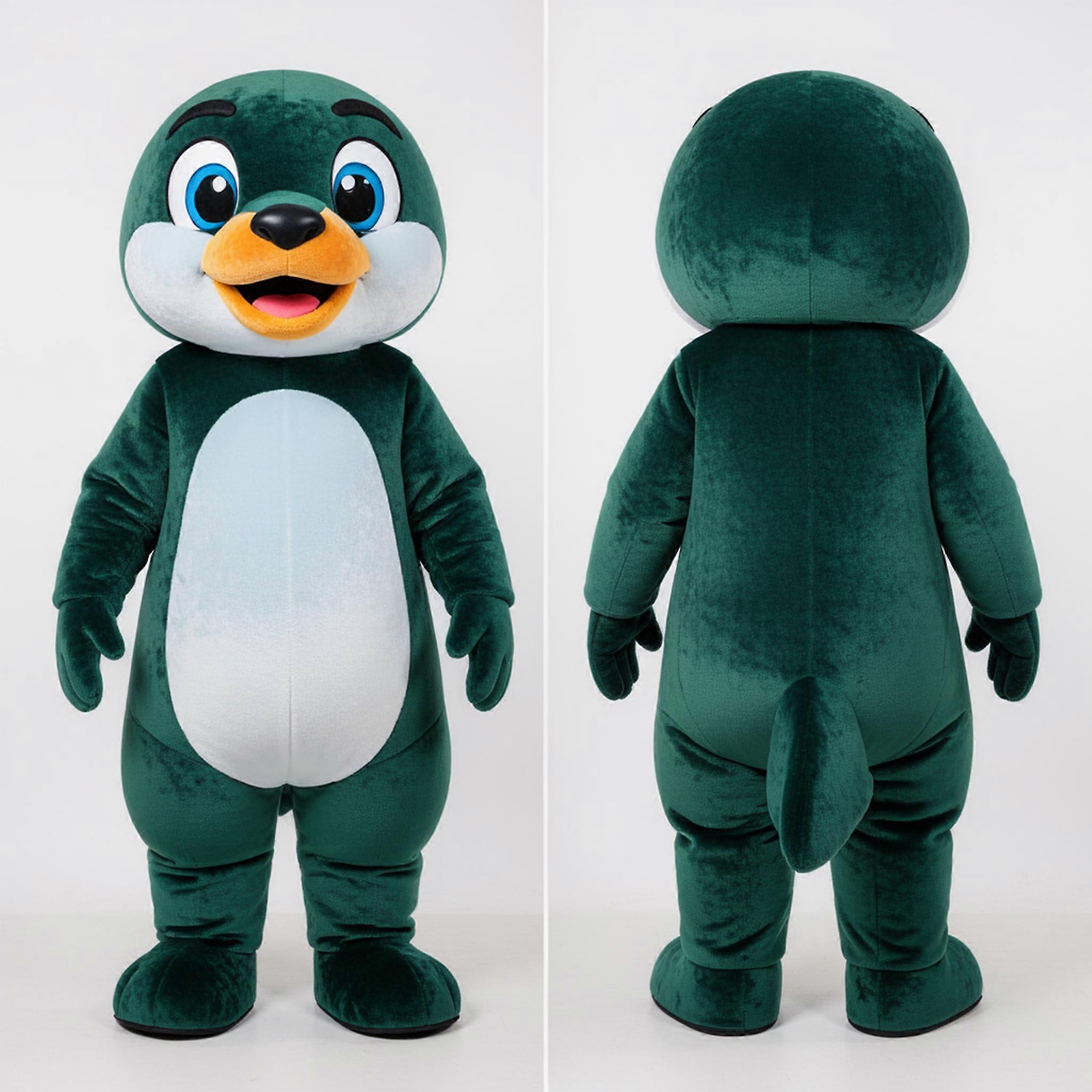 MASTICOT Forest Green Smiling Navy Seal Mascot